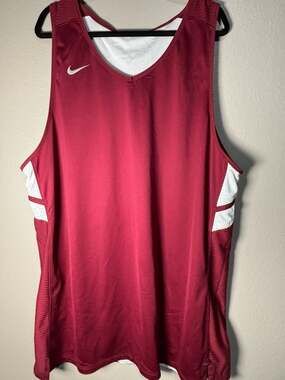 Nike Men's Reversible Dri-FIT Basketball Jersey - Burgundy/White